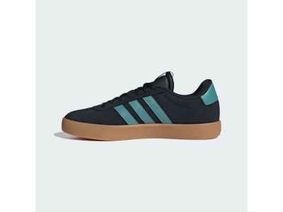adidas VL Court 3.0 shoes, core black/powder teal/silver metallic