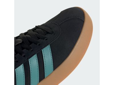 adidas VL Court 3.0 shoes, core black/powder teal/silver metallic