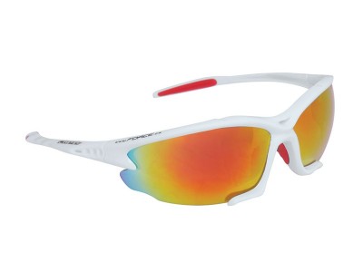 FORCE Lekkie okulary rowerowe biało-czerwone
