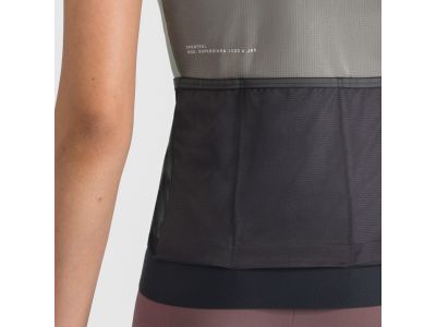 Tricou Sportful SUPERGIARA LOGO pentru femei, gri închis/roz