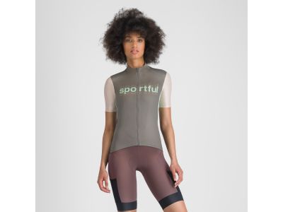 Sportful SUPERGIARA LOGO dámský dres, gun metal/pink