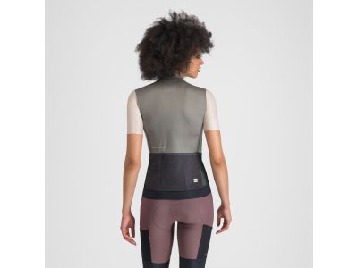 Tricou Sportful SUPERGIARA LOGO pentru femei, gri închis/roz