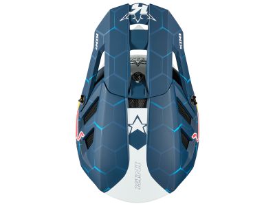 Cască KINI Red Bull DHC 1.0, albastră/albă