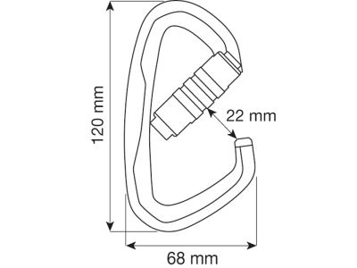 CAMP Atlas 2Lock Karabiner, schwarz