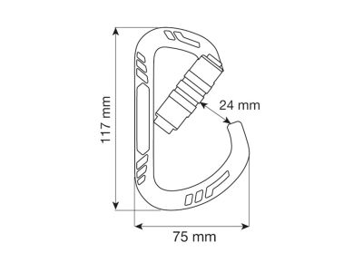 CAMP Guide XL 2Lock Karabiner, Titan