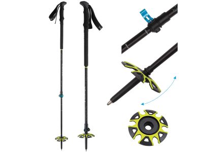 CAMP Ski Track palice, 83-140 cm, čierna