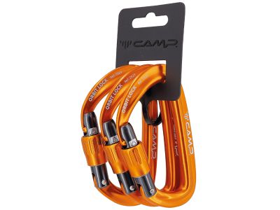 CAMP Orbit Lock 3 Pack Karabiner-Set, 3-teilig, orange