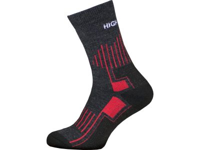High Point Lord 2.0 merinó zokni, fekete/piros