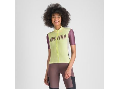 Sportful SUPERGIARA LOGO női mez, árnyéklime/bordó