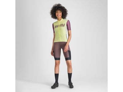 Sportful SUPERGIARA LOGO női mez, árnyéklime/bordó