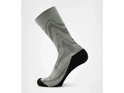 Mons Royale Atlas Merino Crew socks, glacier logo AOP