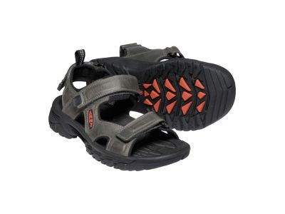 KEEN Targhee III nyitott orrú szandál, szürke/fekete