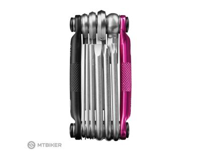 Crankbrothers Multi Multi-Schraubenschlüssel, 10 Funktionen, Schwarz/Pink