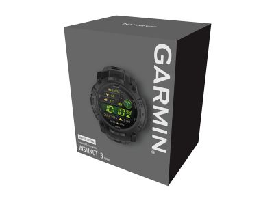 Ceas sport Garmin Instinct 3, 50 mm, AMOLED, ediție Tactical neagră/curea din silicon neagră