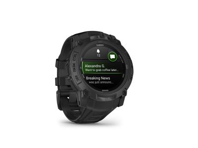 Ceas sport Garmin Instinct 3, 50 mm, AMOLED, ediție Tactical neagră/curea din silicon neagră