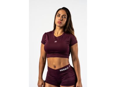 NEBBIA STRONG BEAUTY 430 dámske tričko, tmavočervená