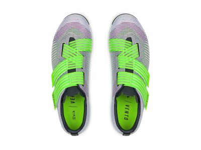 Pantofi sport fizik VENTO POWERSTRAP AEROWEAVE, violet deschis/verde neon