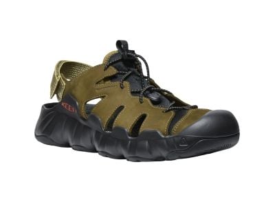 KEEN Hyperport Fisherman Leather sandály, dark olive/black