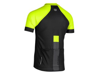 Koszulka rowerowa Etape Cube, czarno-fluo-żółta