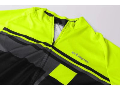 Koszulka rowerowa Etape Cube, czarno-fluo-żółta