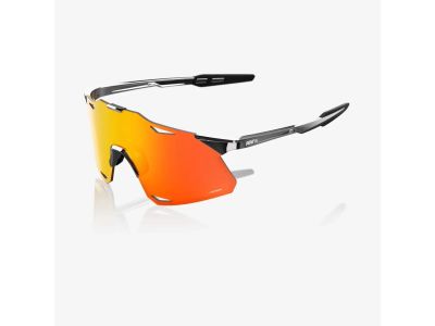 Ochelari 100% Hypercraft, crom negru/oglindă roșie HiPER