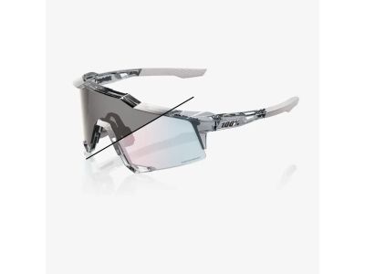 100 % Speedcraft-Brille, poliert, durchscheinend, grau/roségold verspiegelt, photochrom