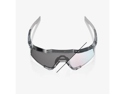 100 % Speedcraft-Brille, poliert, durchscheinend, grau/roségold verspiegelt, photochrom