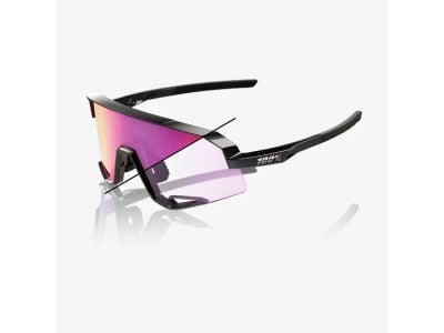 100% Slendale okuliare, gloss black/photochromic purple mirror