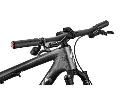 CICLOVATION Trail Silcolite Topo gripy, 65 g, čierna/červené koncovky