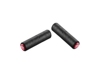 CICLOVATION Trail Silcolite Topo gripy, 65 g, čierna/červené koncovky