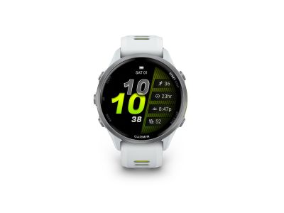 Garmin Forerunner 970 GPS-Uhr, Whitestone/Amp Yellow