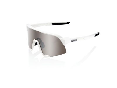 Ochelari 100% S3, alb mat/oglindă HiPER Silver