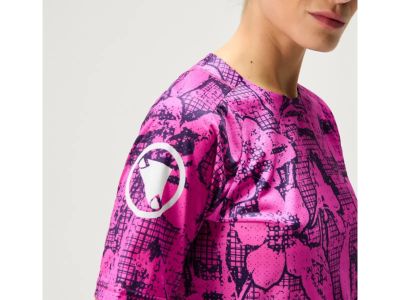Koszulka rowerowa damska Endura LTD Grid Floral, różowa