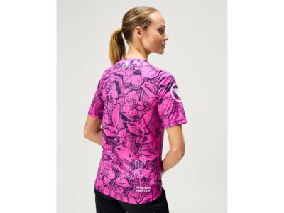 Koszulka rowerowa damska Endura LTD Grid Floral, różowa