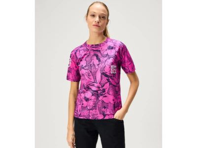 Koszulka rowerowa damska Endura LTD Grid Floral, różowa