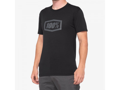 100% Essential Tech pánske tričko krátky rukáv Black / Grey, vel. M