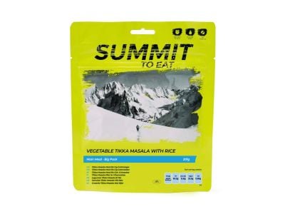 Summit to Eat vegetariánska Tikka Masala s rýžou Big Pack dehydrované jedlo, 201 g/1004 kcal