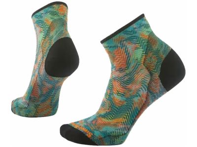 Smartwool Bike Zero Cushion Jungle Music Print női zokni, mézes-arany