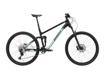 GHOST Kato FS 1500 SE 29 bicycle, black matt/light green gloss