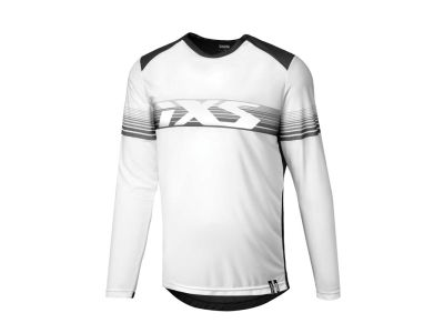 Koszulka rowerowa dziecięca IXS Trigger Lite 1.1, biało-czarna