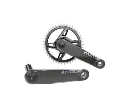 SRAM Force 1 XPLR AXS E1 Carbon-Kurbelgarnitur mit Quark-Leistungsmesser, 172,5 mm, 42 Zähne, 1 x 13