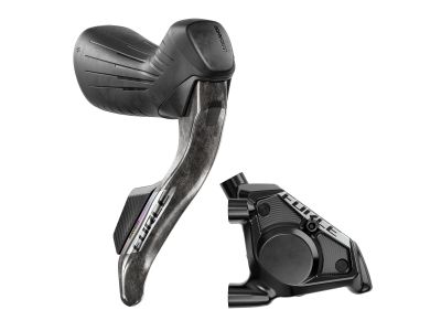 SRAM Force AXS E1 Carbon testkanalas/hidraulikus fék, jobb, 2x12/13, flat mount, 1800 mm-es fékcső