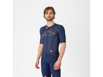 Castelli REMCO AERO BULLET 8S dres, belgická modrá/zlatá