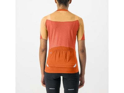 Castelli GRADIENT COLOR BLOCK dámsky dres, šarlátová/oranžová