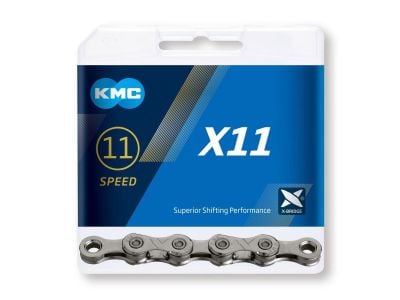 KMC X11 reťaz, 118 článkov, s rýchlospojkou Missing Link, sivá