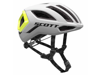 SCOTT Centric Plus prilba, rainbow white/radium yellow