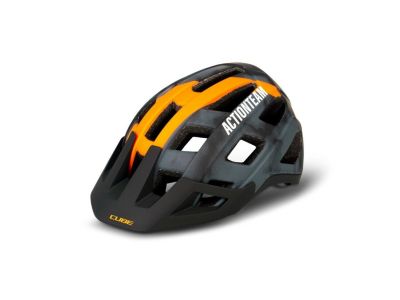 CUBE Badger X prilba, sivá/oranžová