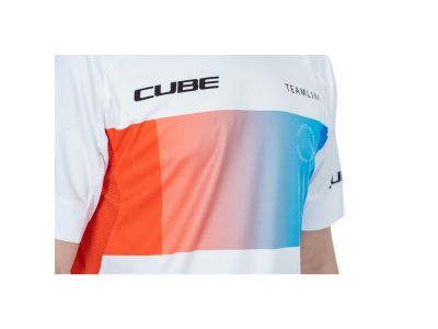 CUBE Teamline dres, biela/modrá/červená