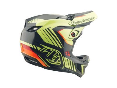 Troy Lee Designs HELMA D4 POLYACRYLITE prilba, qualifier black/yellow