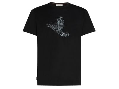 icebreaker Merino 150 Tech Lite SS Skiing Yeti tričko, čierna